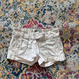 2000's y2k adorable white cargo streetwear preppy micro shorts
